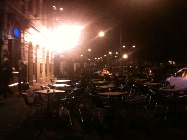 Outside cafe Williamstown