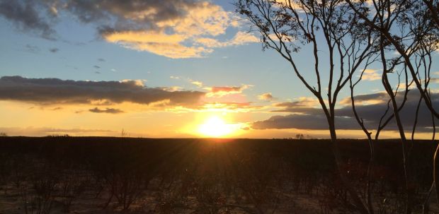 Sunset over burnt areas Big Desert - Version 2